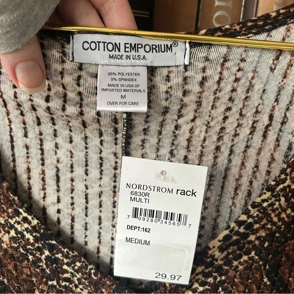 Cotton Emporium Brown Snakeskin Oversized Babydoll Dress - Picture 7 of 12